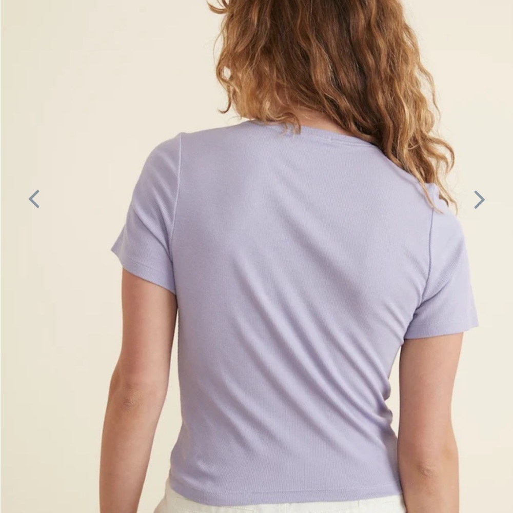 Marine Layer EUC lavendar Lexi rub twist front tee XS - Picture 3 of 6